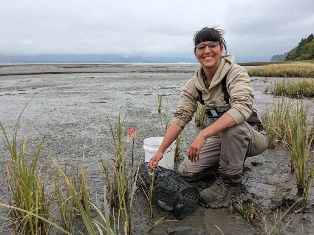 woman specimen collection marsh